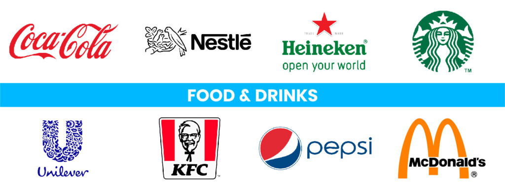 FOOD & DRINKS Category Of Brand logos